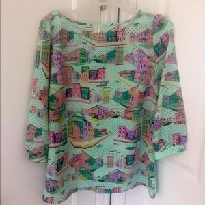 ***SOLD******Pink Owl Patterned Blouse